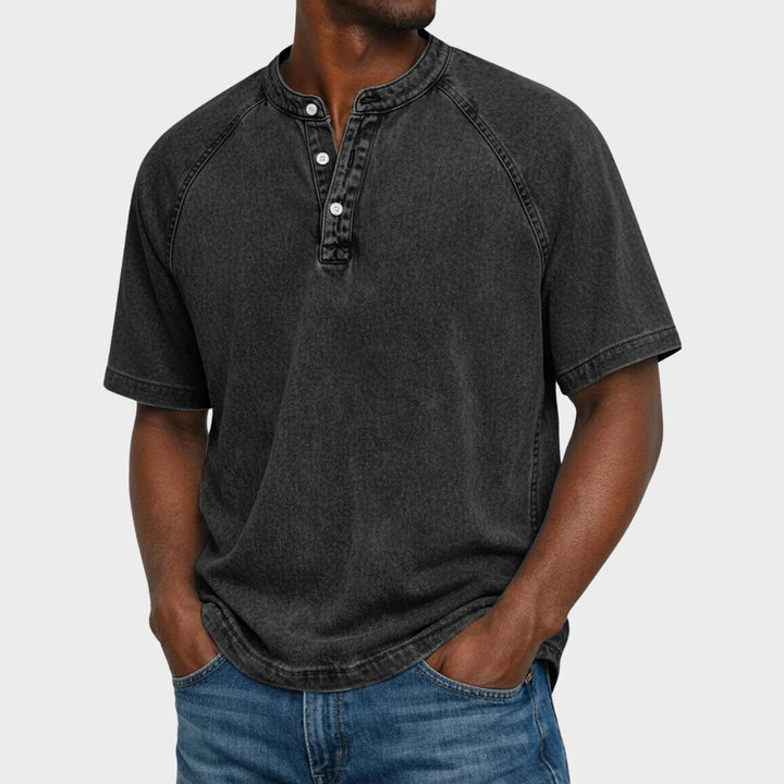 Piotr - T-shirt Vintage z Guzikami