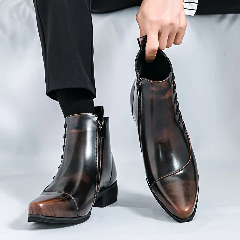 Adrian - Eleganckie Skórzane Botki