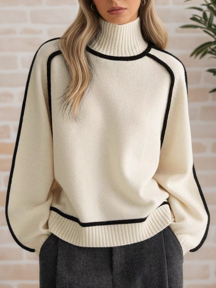 Donna | Stylowy Sweter z Wysokim Kołnierzem