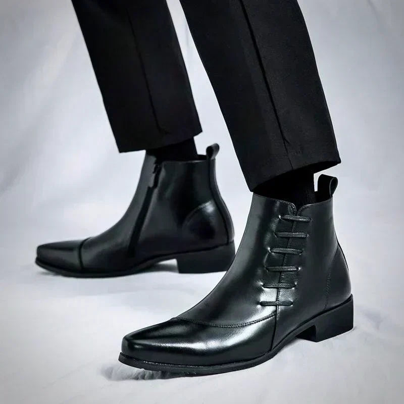 Adrian - Eleganckie Skórzane Botki