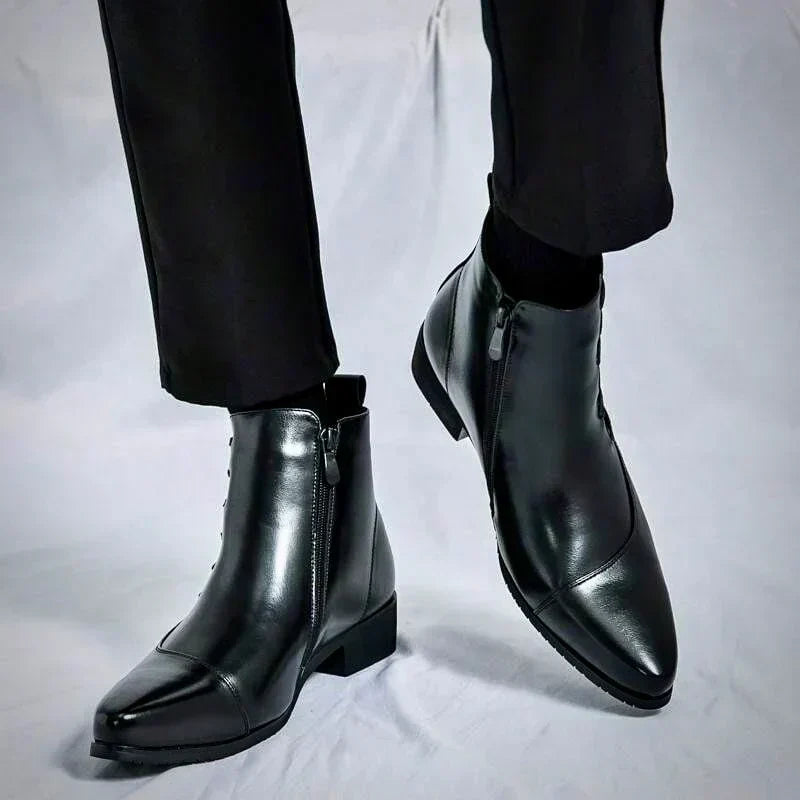Adrian - Eleganckie Skórzane Botki
