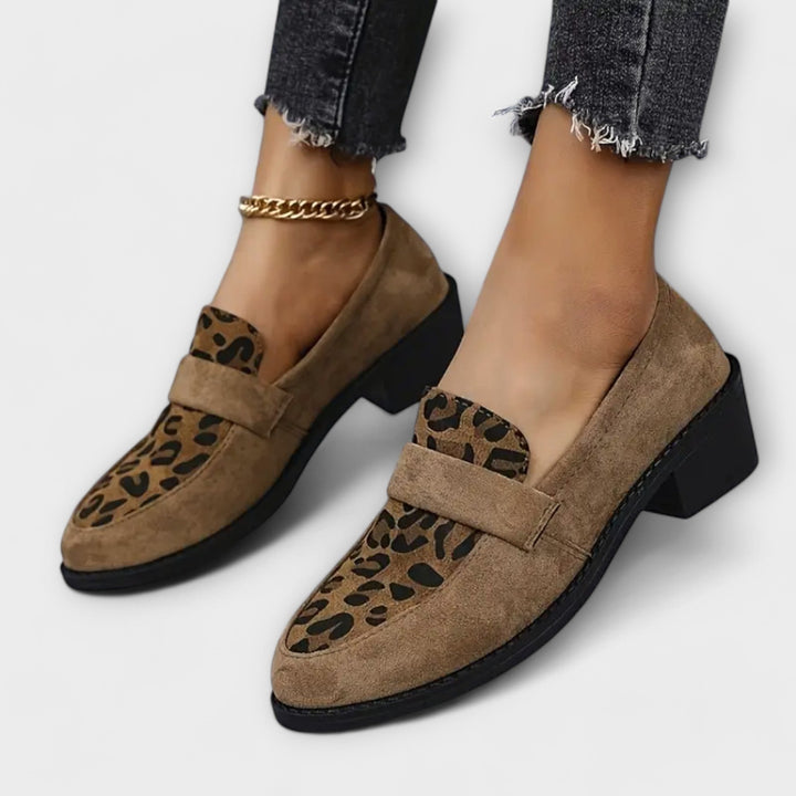 Eleganckie damskie buty w wzór panterki