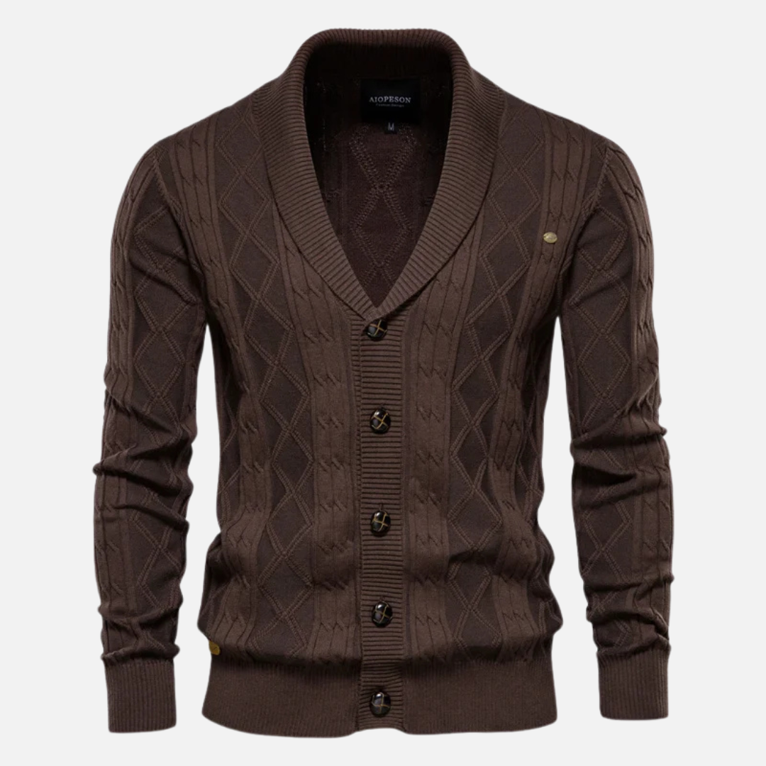 Fabian - Kardigan Argyle Mistura Suave