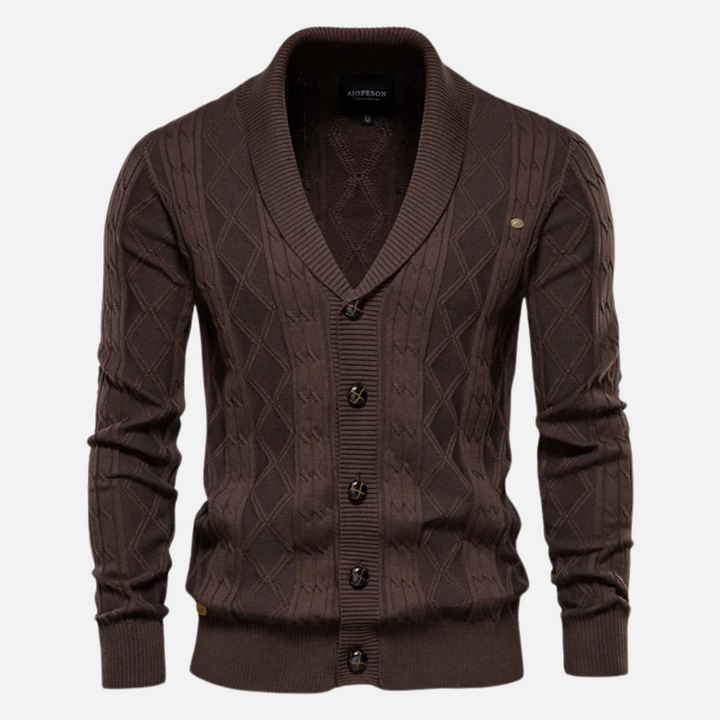 Fabian - Kardigan Argyle Mistura Suave