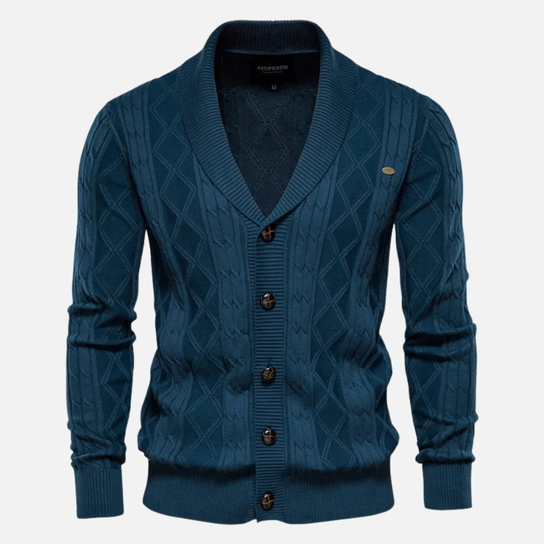 Fabian - Kardigan Argyle Mistura Suave