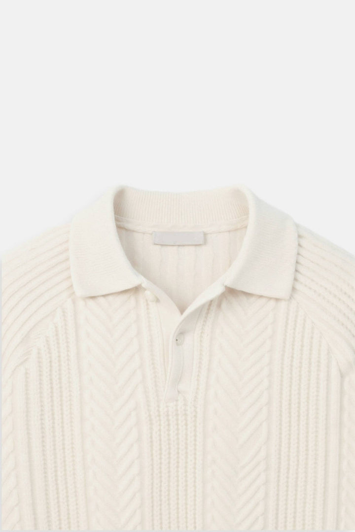 Sweter z Mieszanej Dzianiny - Luźny
