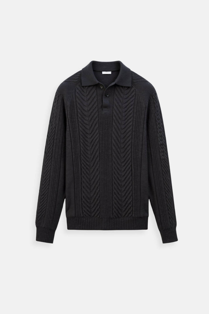 Sweter z Mieszanej Dzianiny - Luźny