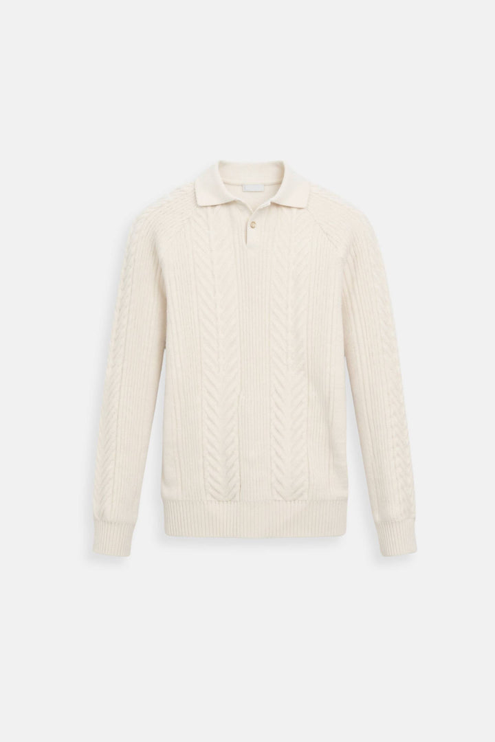 Sweter z Mieszanej Dzianiny - Luźny