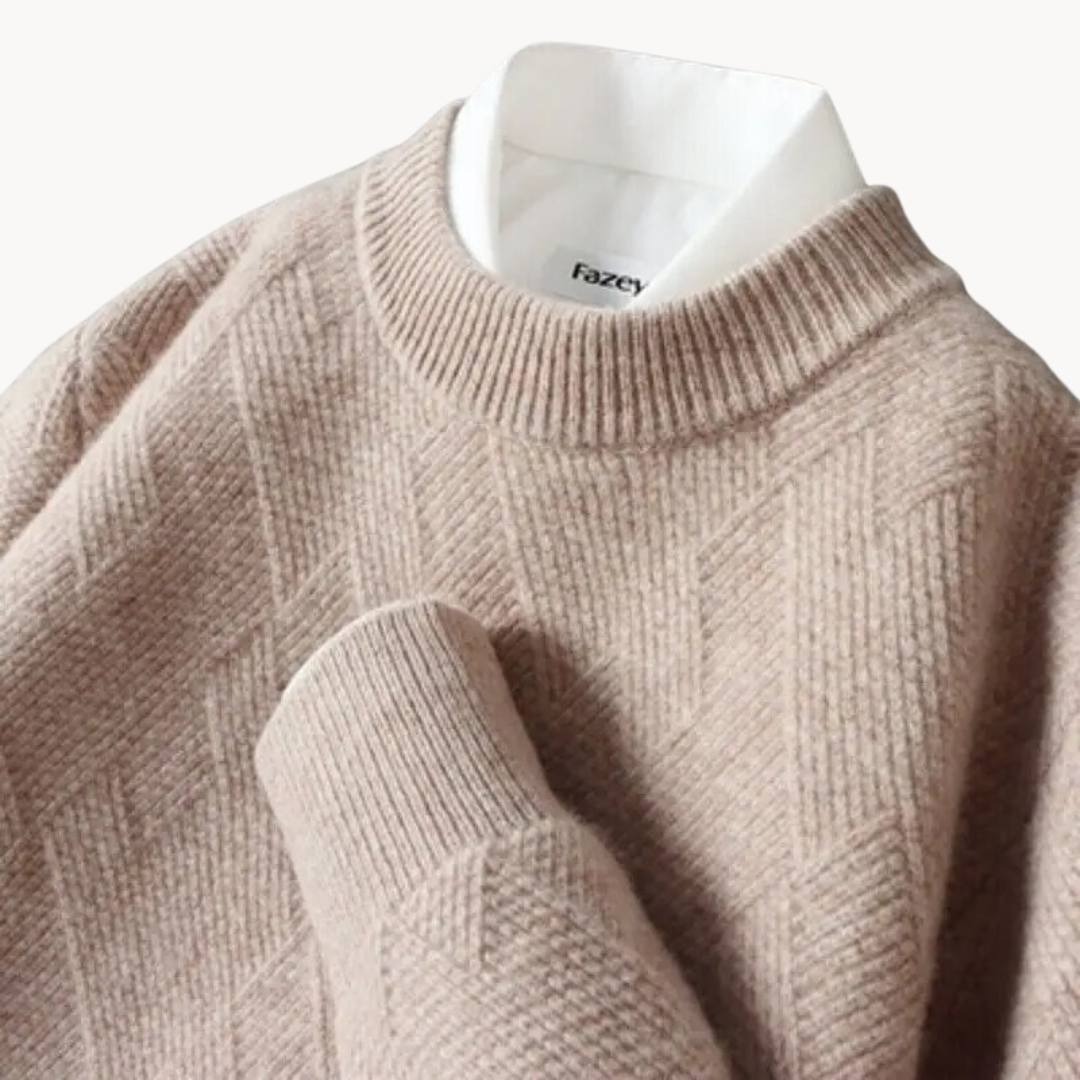 Krzysztof - Sweter z dzianiny Jacquard
