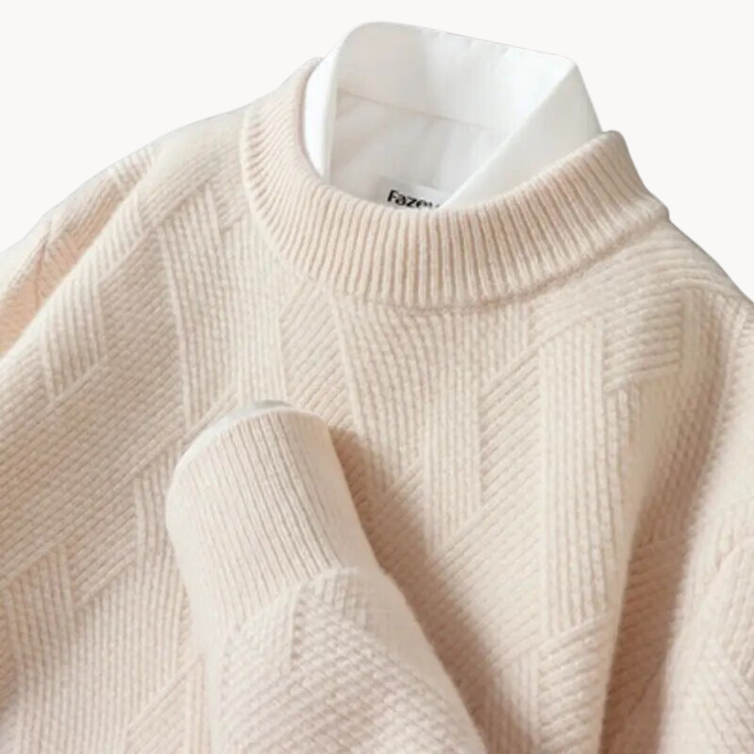 Krzysztof - Sweter z dzianiny Jacquard