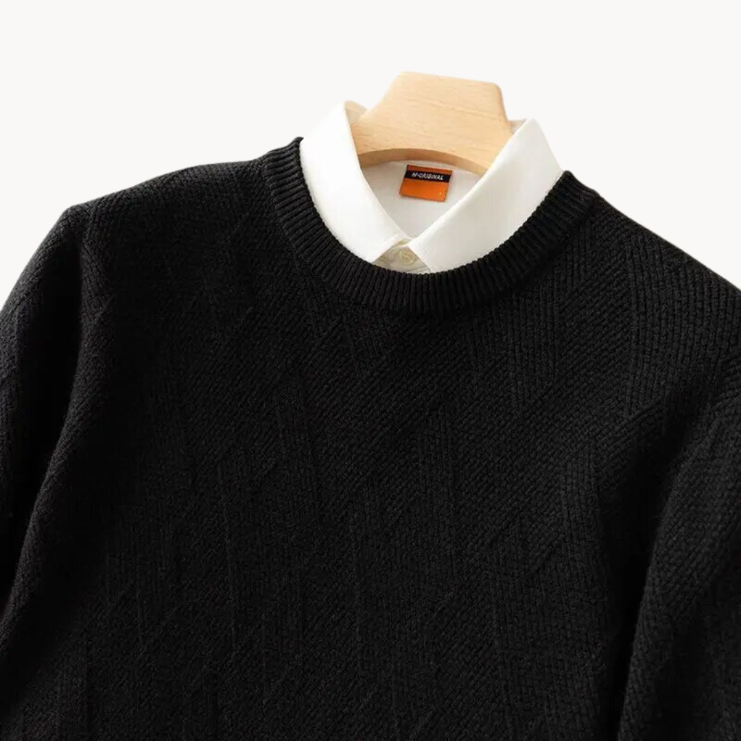 Krzysztof - Sweter z dzianiny Jacquard