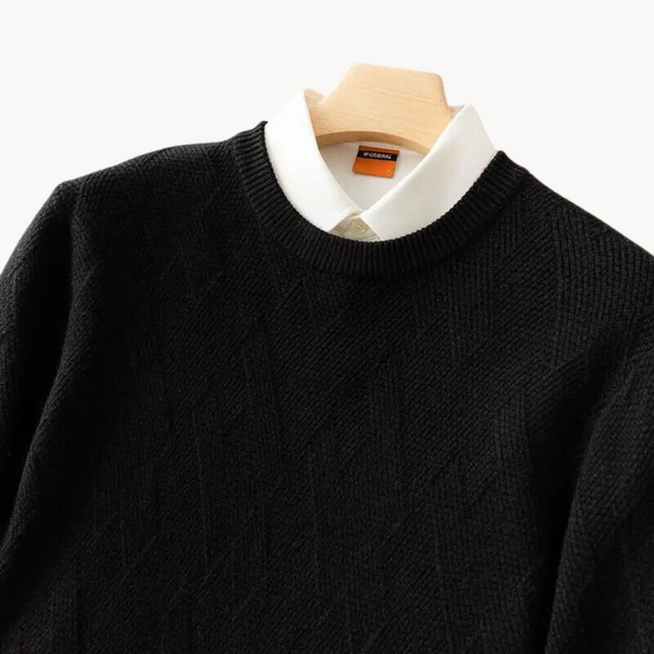Krzysztof - Sweter z dzianiny Jacquard