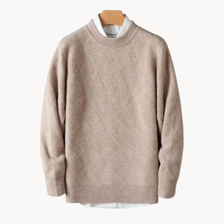 Krzysztof - Sweter z dzianiny Jacquard