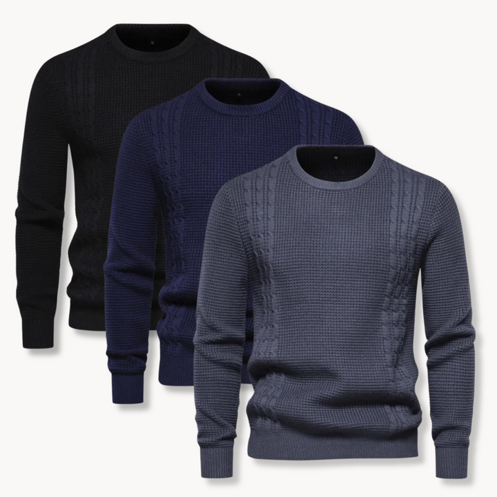 Kamil - Sweter Tricô Patchwork