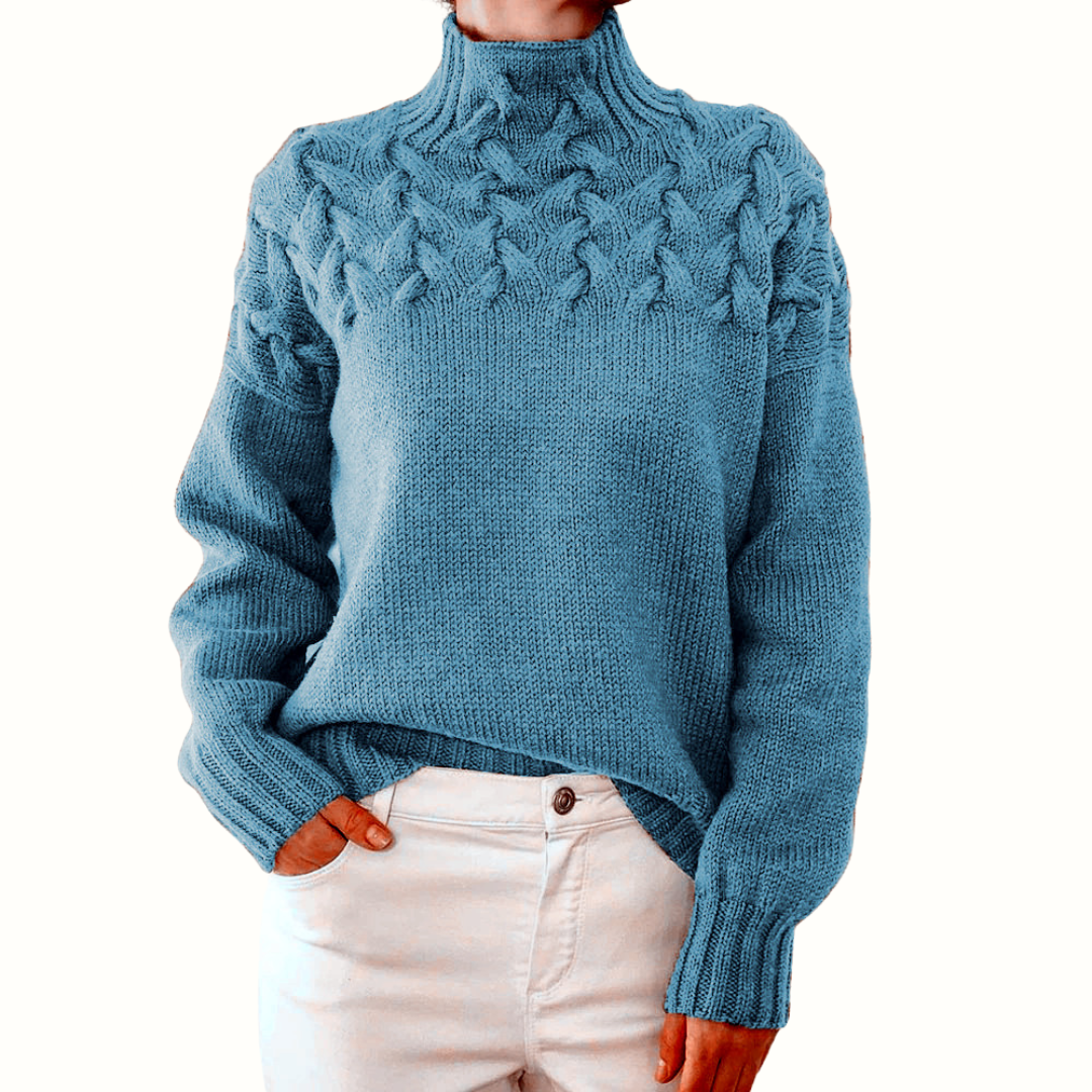 Elena | Ciepły Sweter z Wysokim Golfem