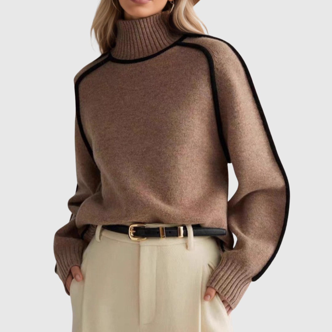 Donna | Stylowy Sweter z Wysokim Kołnierzem
