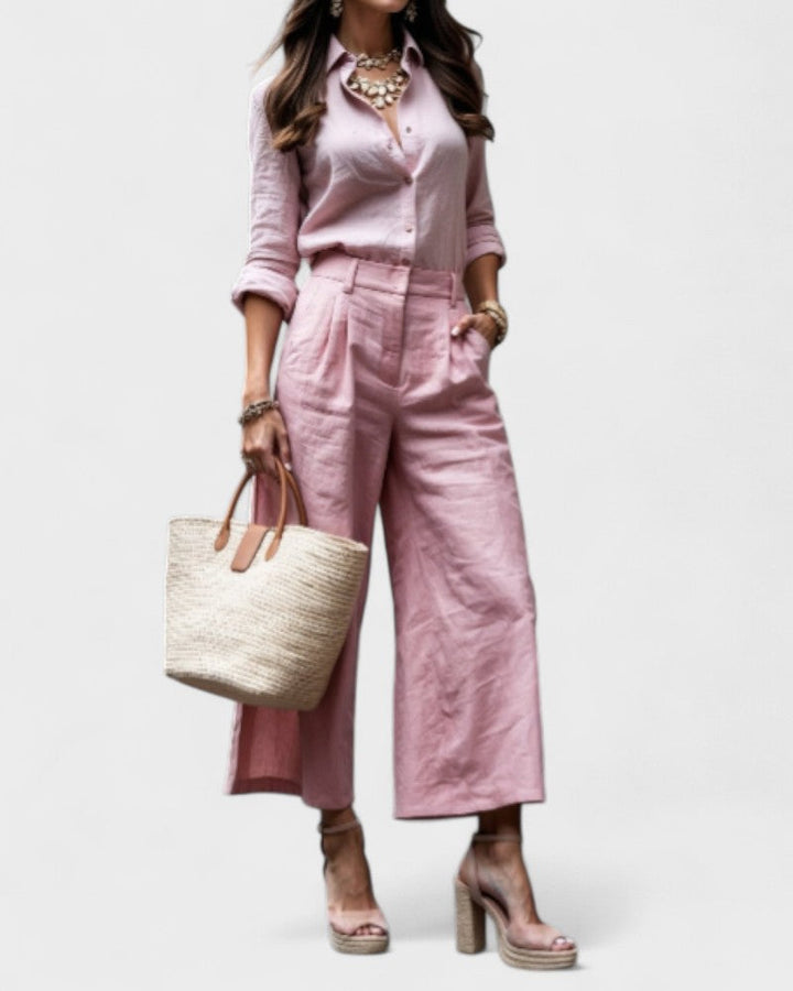 Sabina - Look Casual Chic Różowy