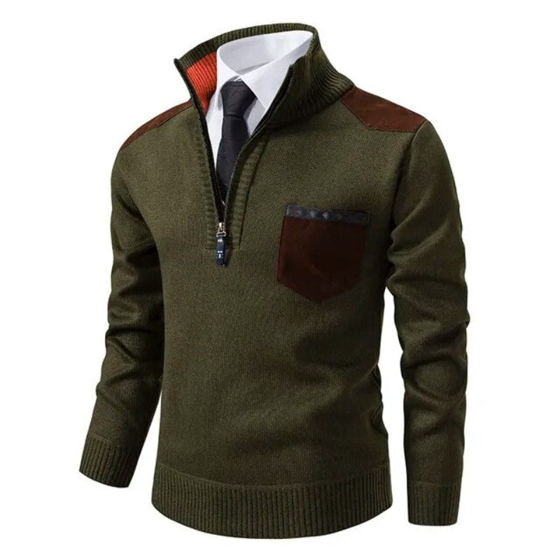 Sweter z dzianiny - Z kołnierzykiem