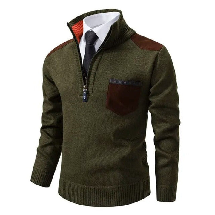 Sweter z dzianiny - Z kołnierzykiem