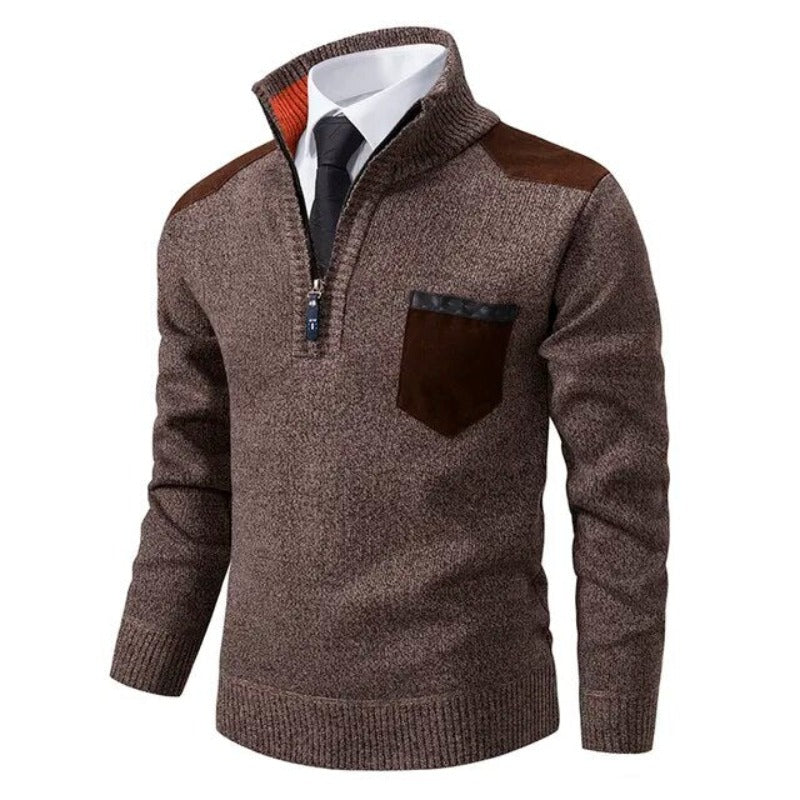 Sweter z dzianiny - Z kołnierzykiem
