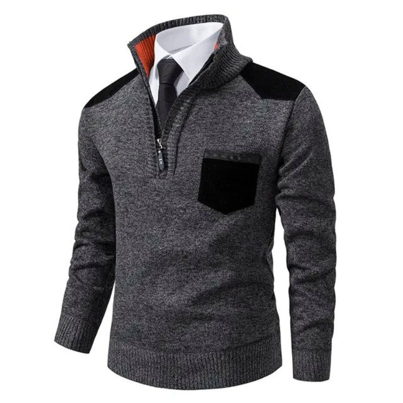 Sweter z dzianiny - Z kołnierzykiem