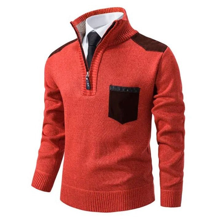 Sweter z dzianiny - Z kołnierzykiem