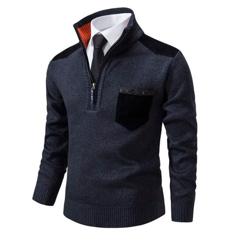 Sweter z dzianiny - Z kołnierzykiem