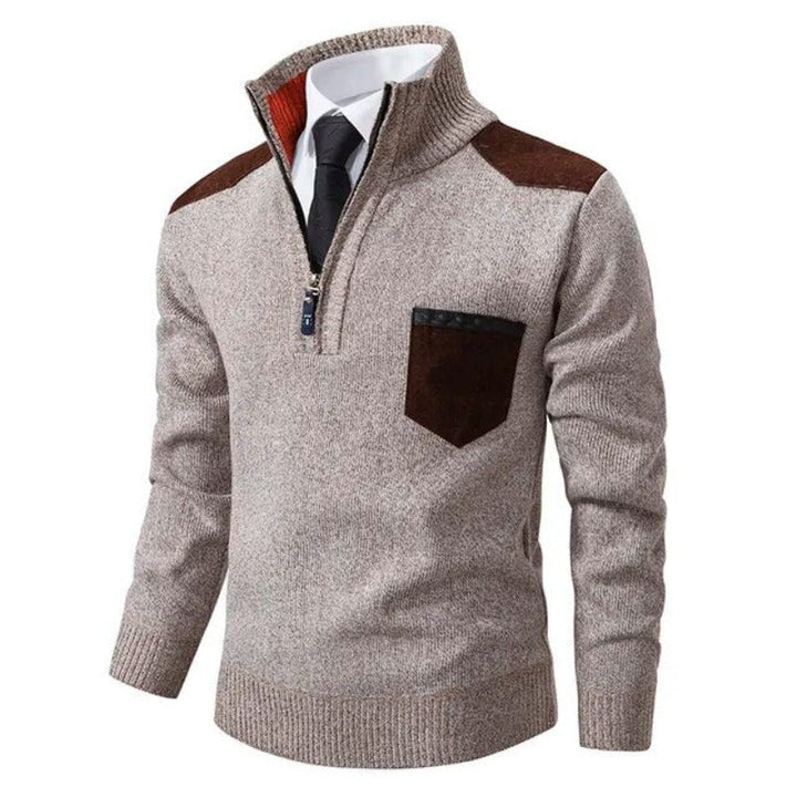 Sweter z dzianiny - Z kołnierzykiem