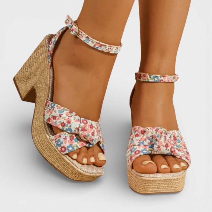 Sandały Koturn Boho Damskie