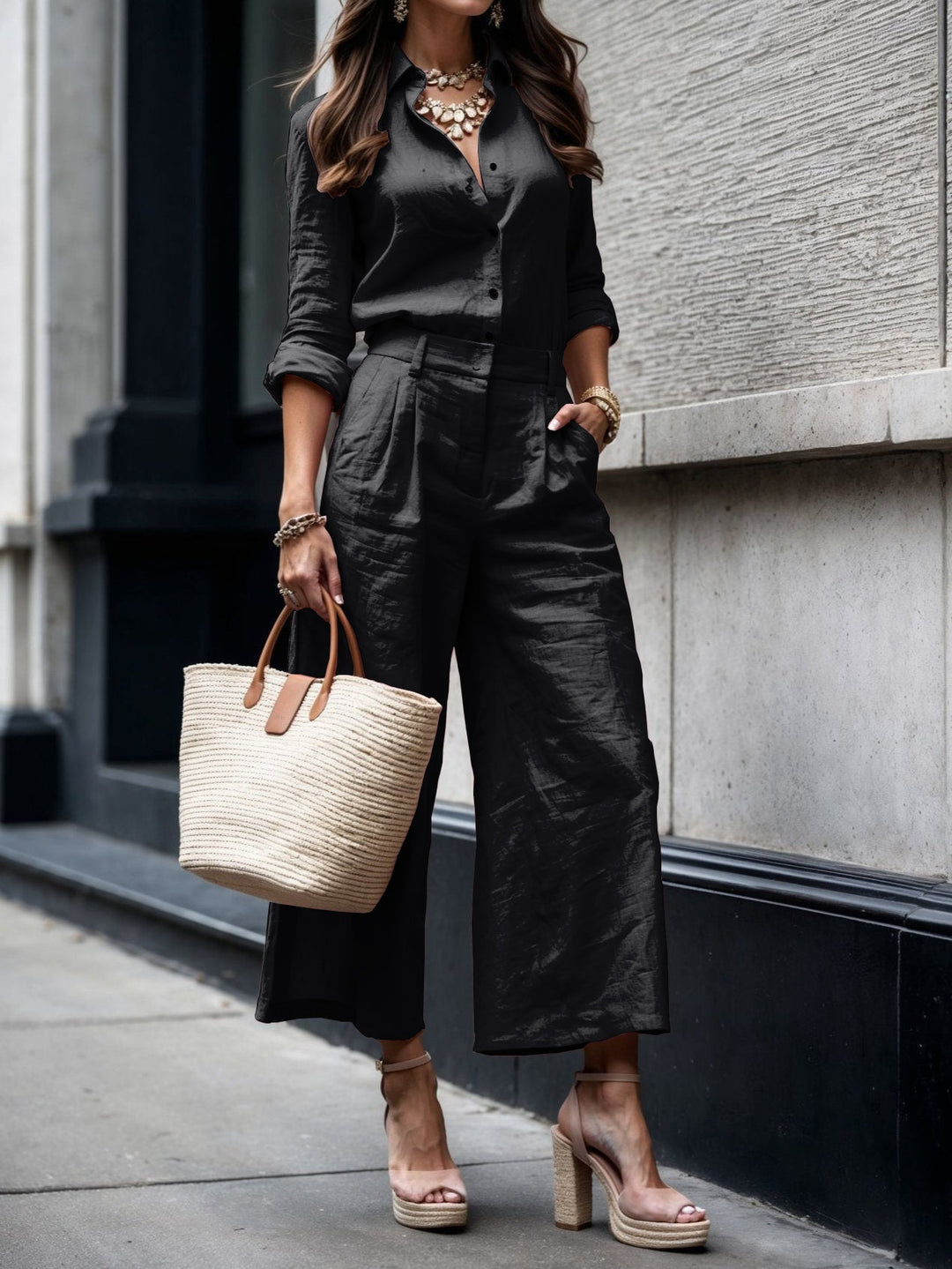 Sabina - Look Casual Chic Różowy