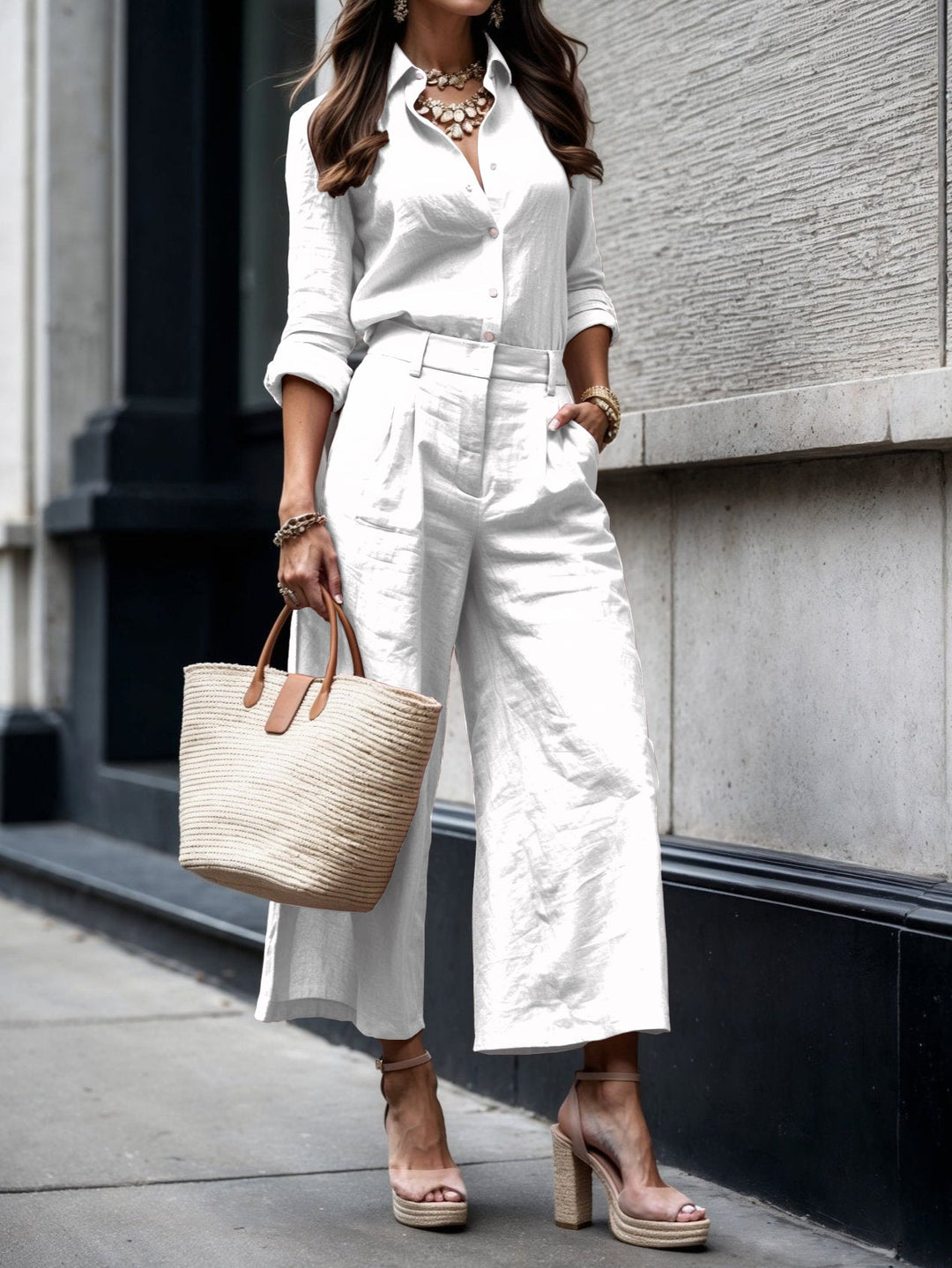 Sabina - Look Casual Chic Różowy