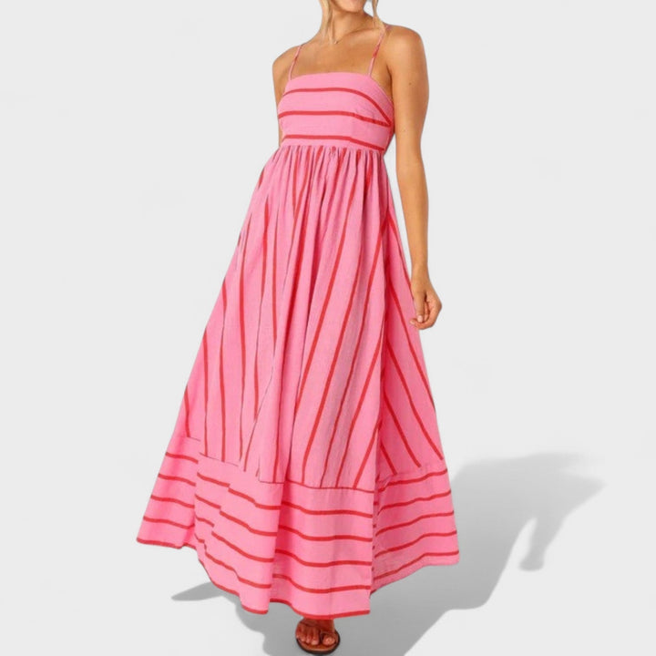 Basia - Długa sukienka w paski