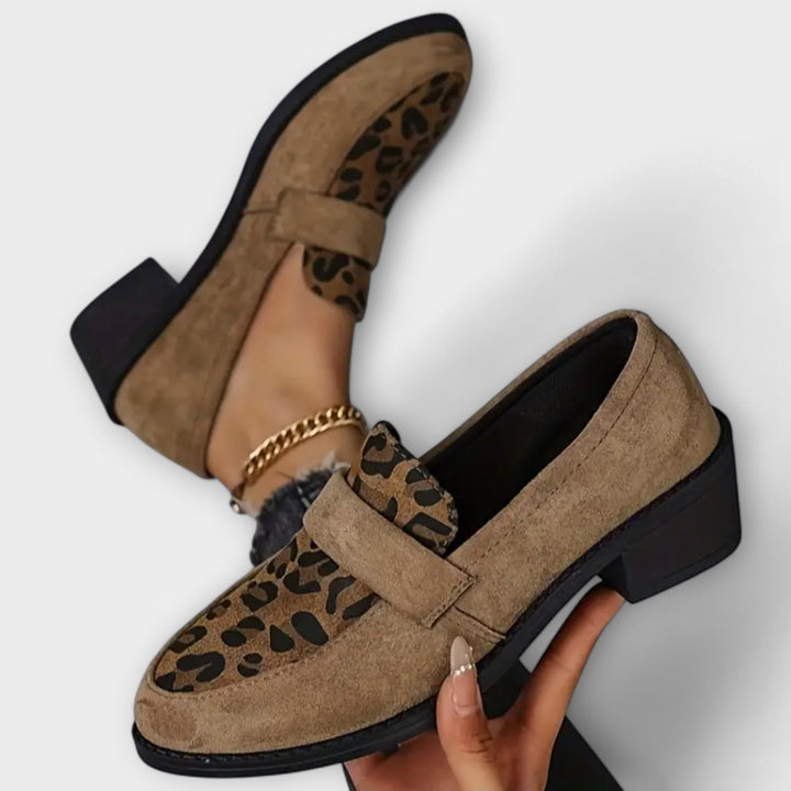 Eleganckie damskie buty w wzór panterki