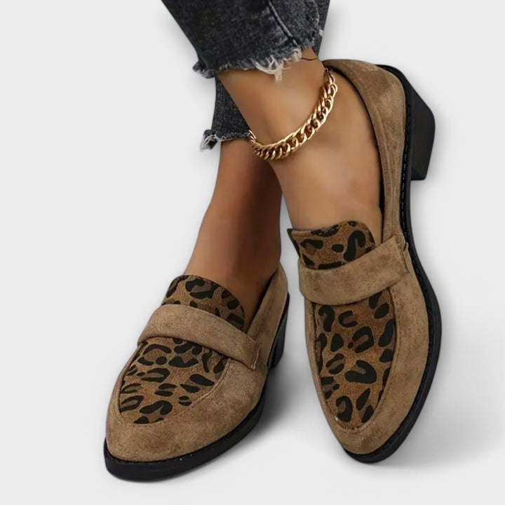 Eleganckie damskie buty w wzór panterki