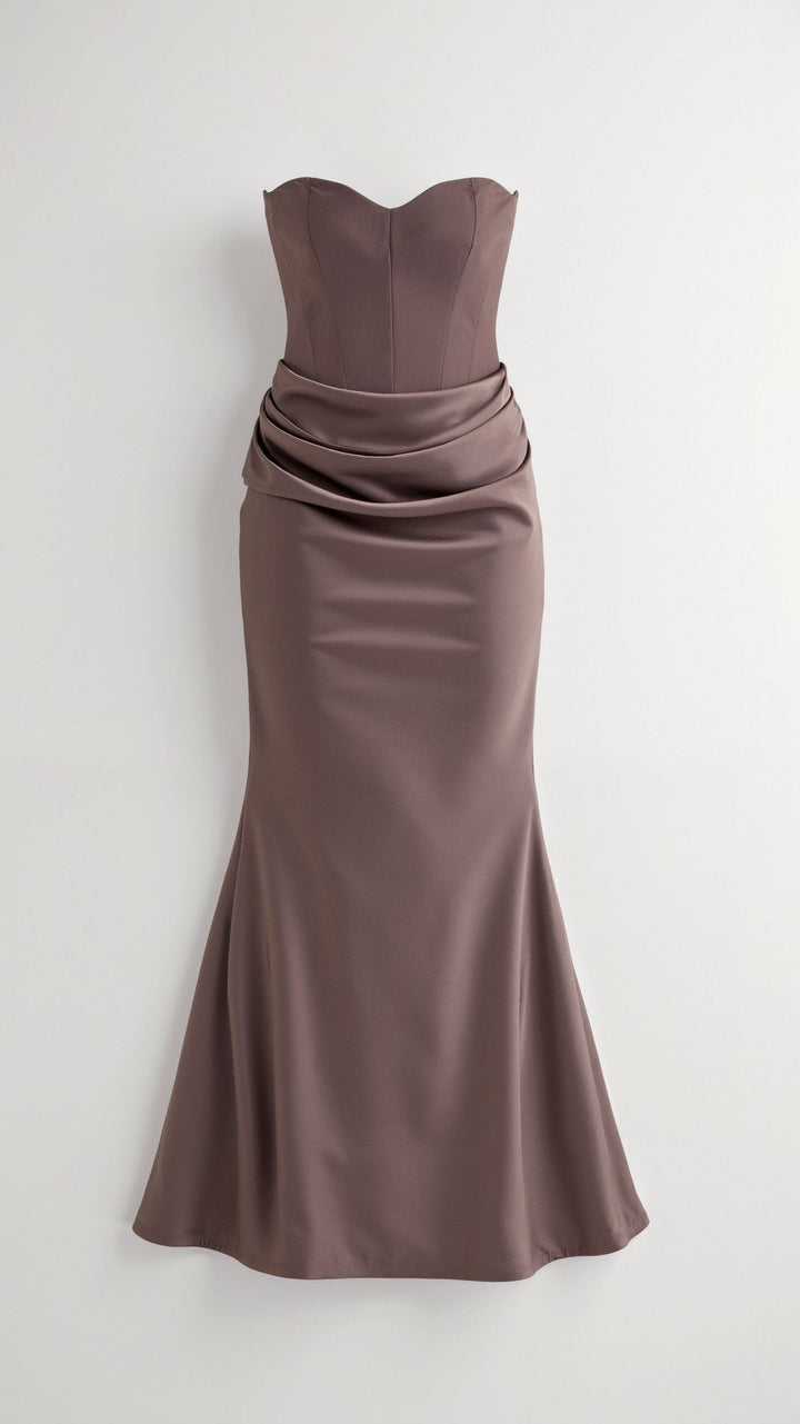 Kasia - Długa sukienka z gorsetem