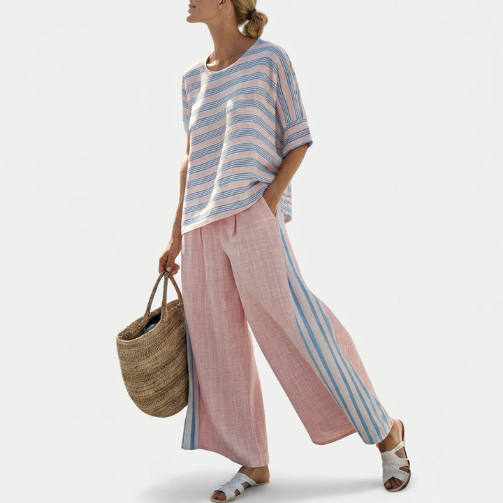 Dorota - Pink Bamboo Linen Set