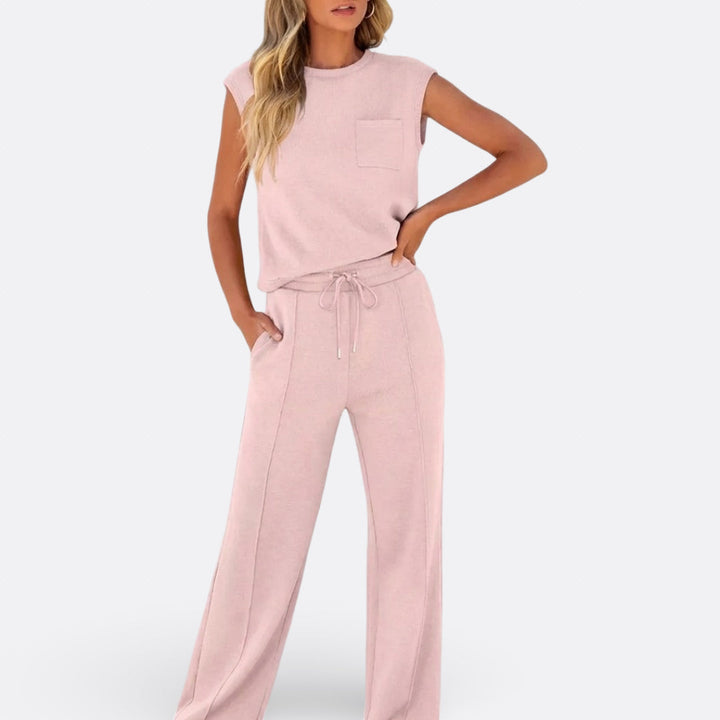 Gosia - Zestaw Casual z Miękkiej Tkaniny Lounge
