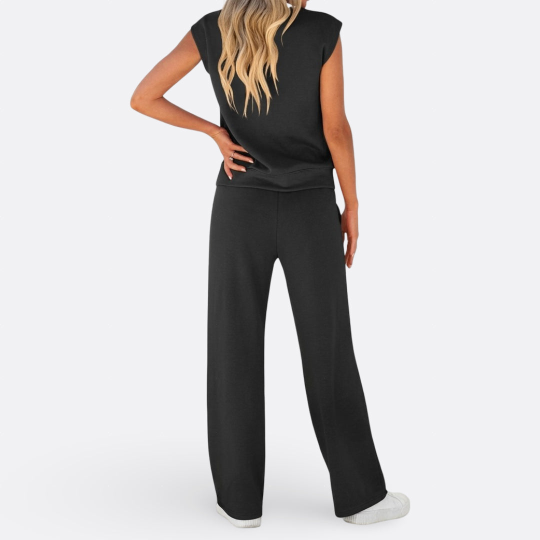 Gosia - Zestaw Casual z Miękkiej Tkaniny Lounge